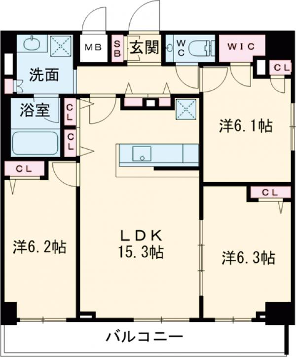 Alivis一之江の間取り