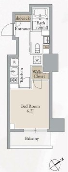 クロスレジデンス高田馬場の間取り