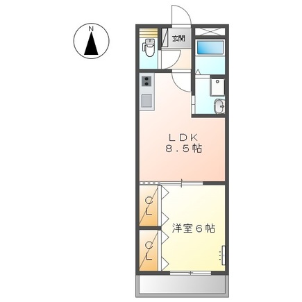 カームf本郷の間取り
