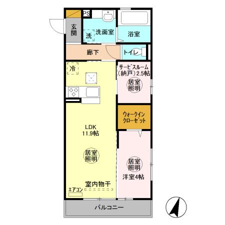 グランディール見川 Aの間取り