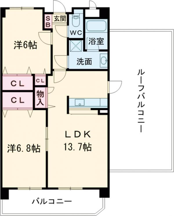 ヴェランティーヌ石丸の間取り