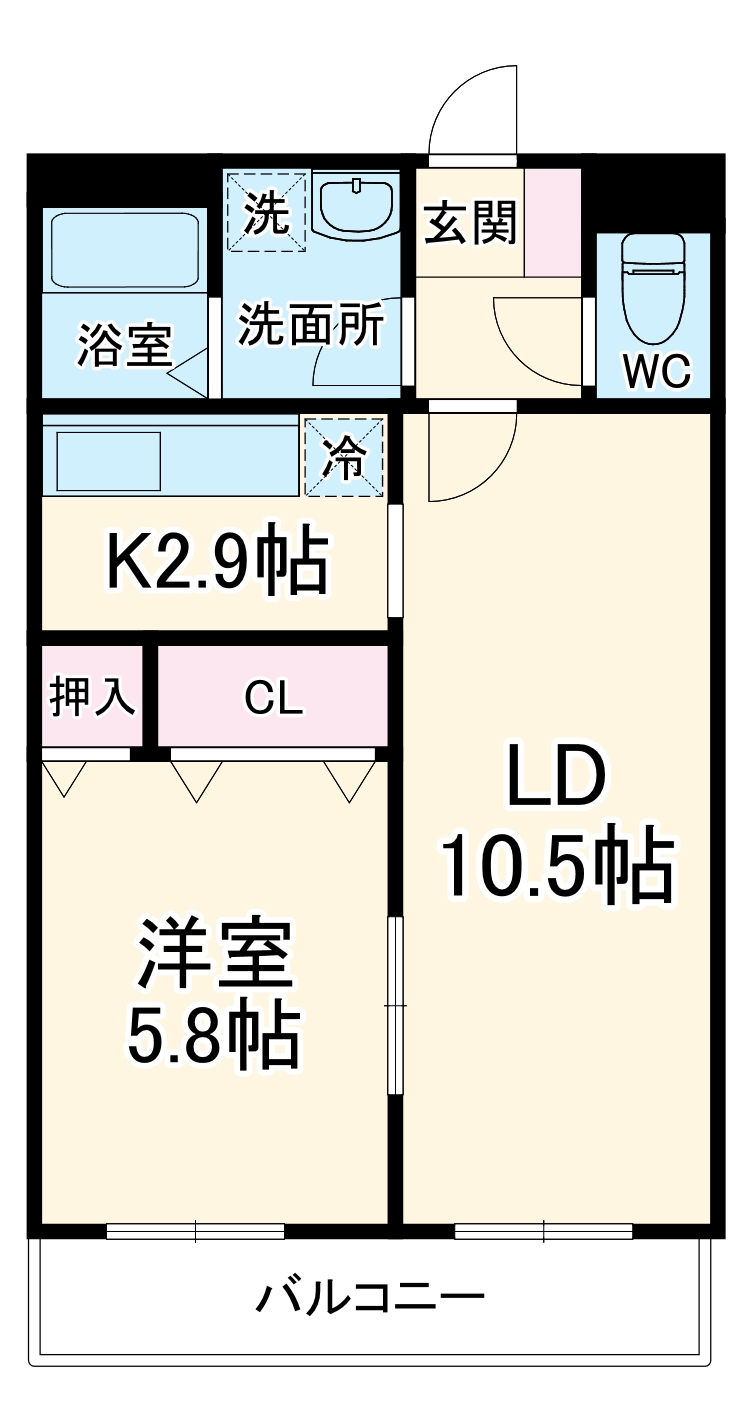 リバーウエスト壱番館の間取り
