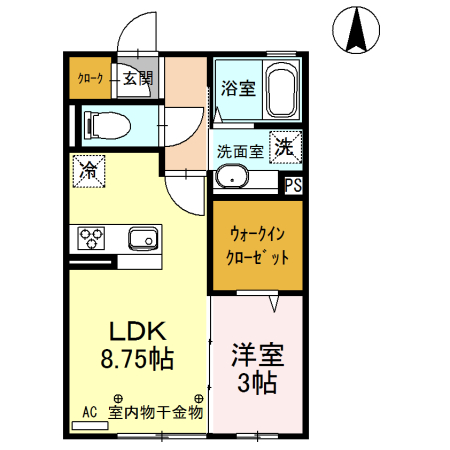 アスター Bの間取り