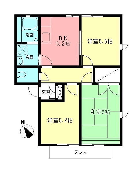 ファミール西原Aの間取り