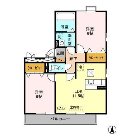 グランドゥールⅠの間取り