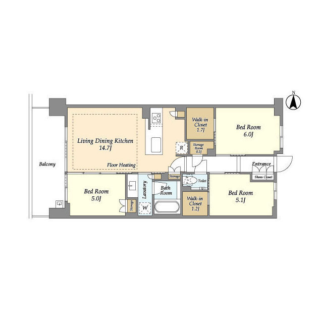 ドゥーエ町屋の間取り