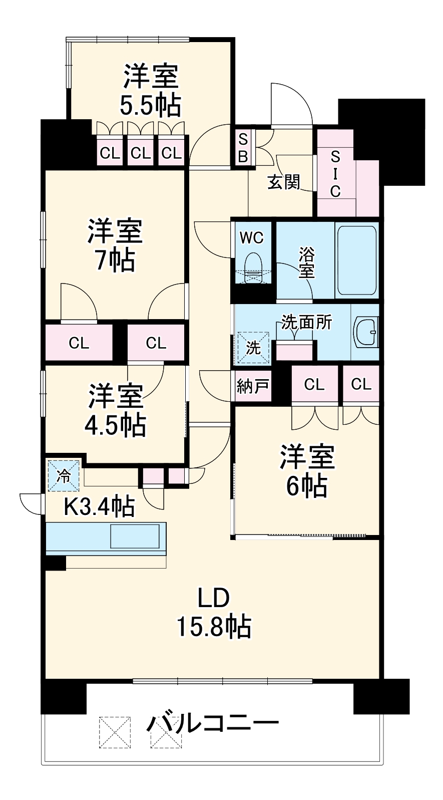 レーベン検見川浜GRANVARDIの間取り