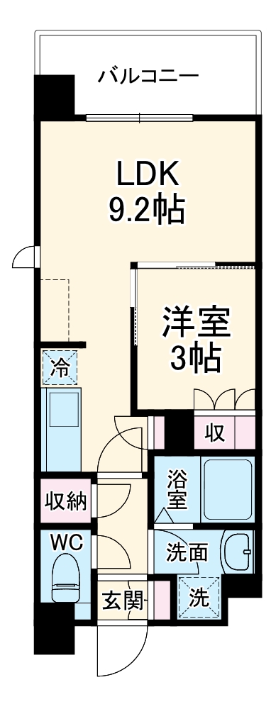 オープンブルーム二子の間取り