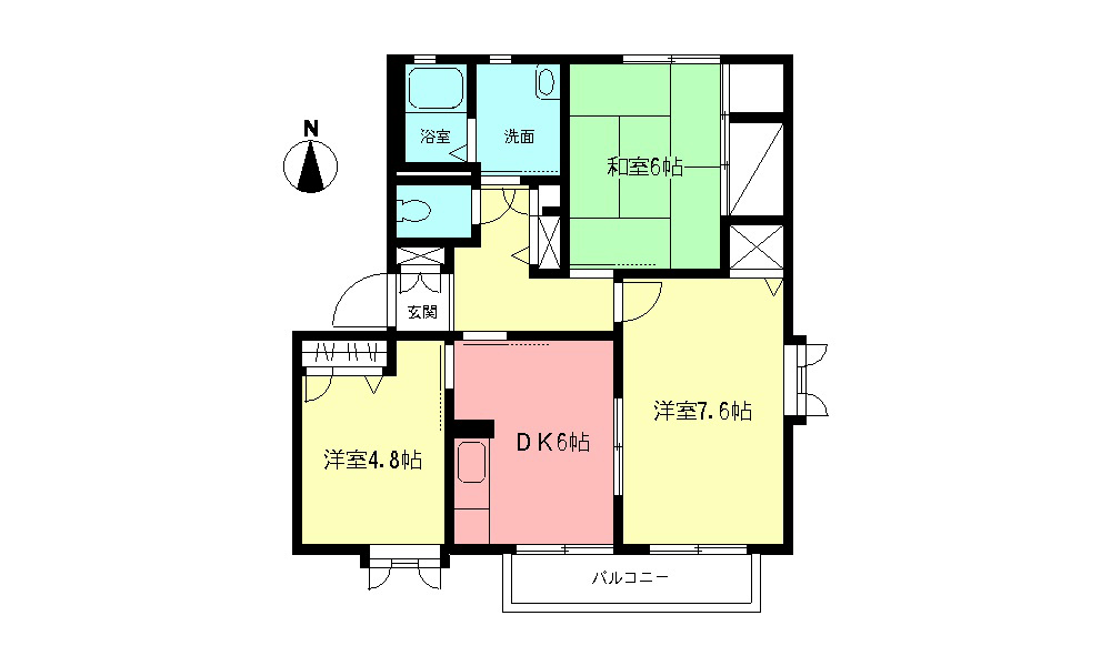 コーポ豊明Aの間取り