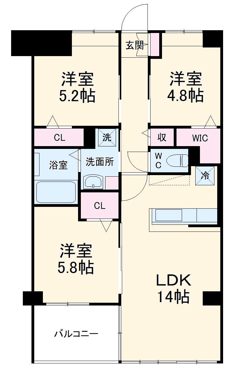 APエルテージ地行の間取り