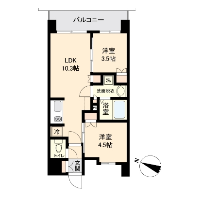 オープンブルーム二子の間取り