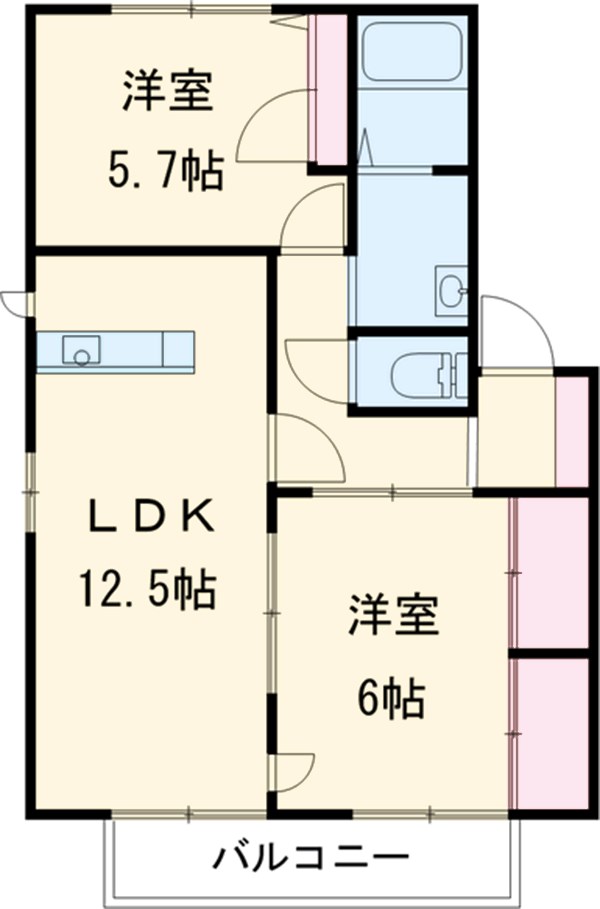 ヴォートルメゾンB棟の間取り