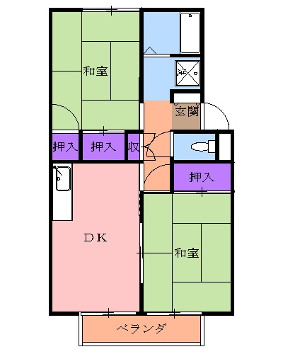 コーポ桜2の間取り