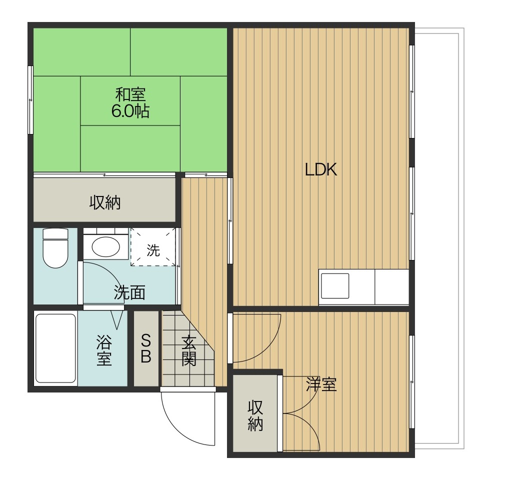 興津ハイツの間取り