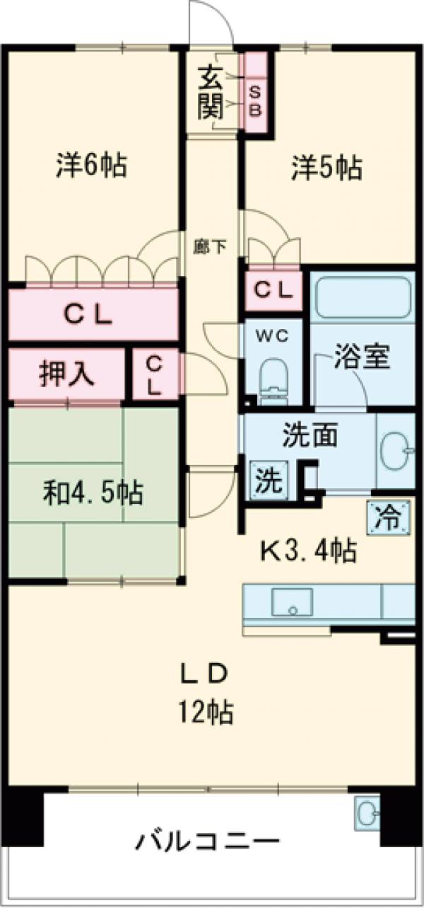 京都桂川つむぎの街ブライトスクエアの間取り