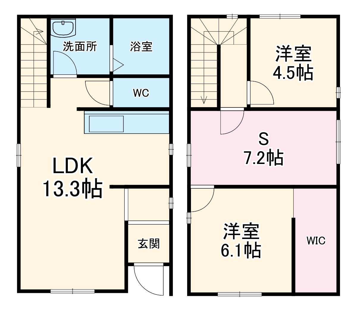 赤池2階建 戸建の間取り