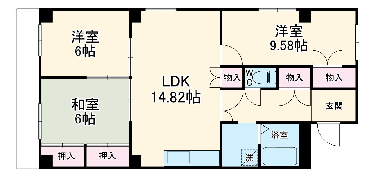 SUNコバヤシ90の間取り