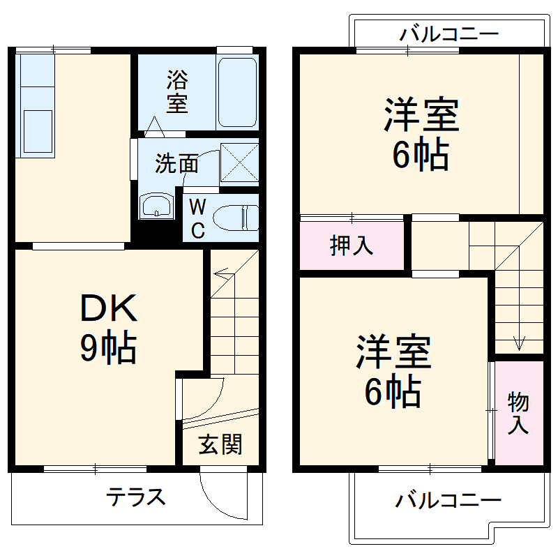 サンメゾネットBの間取り