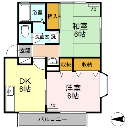 アンフィニMARUEIの間取り
