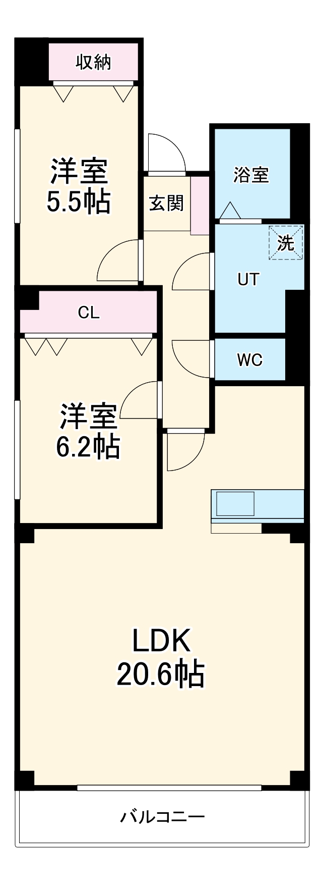 プラージュⅡの間取り