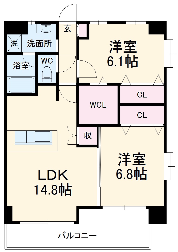 ホワイトホフマンの間取り