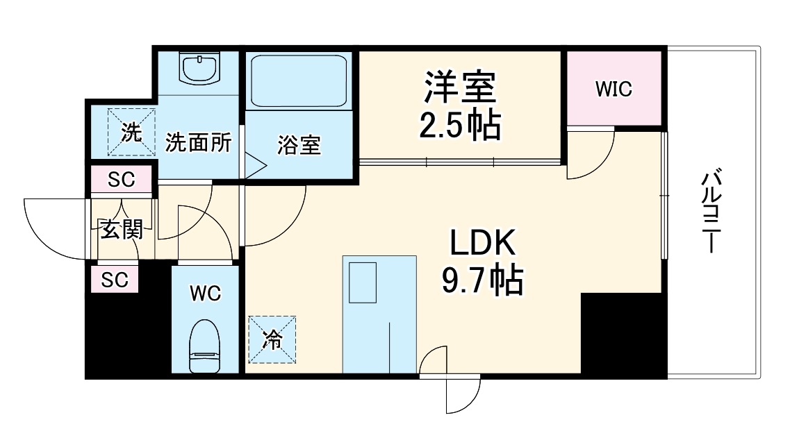 AFFLUENCE難波EASTの間取り