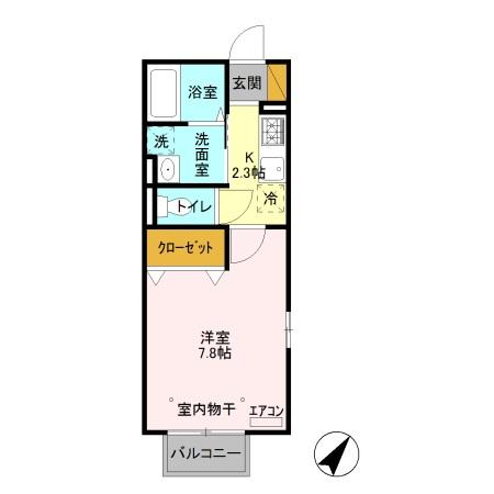 D-room24 Bの間取り