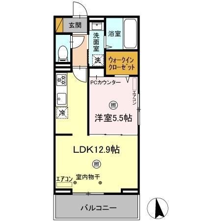 フォーリアＡの間取り