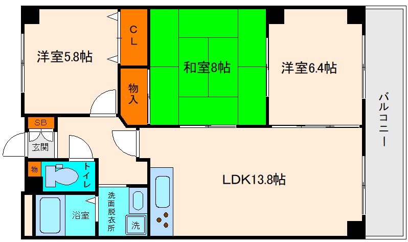 クオリティ北条の間取り
