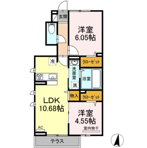 ソレイユ三原台の間取り
