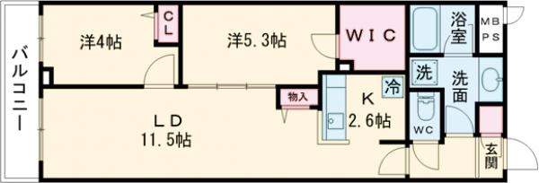 プライムガーデン若木の間取り