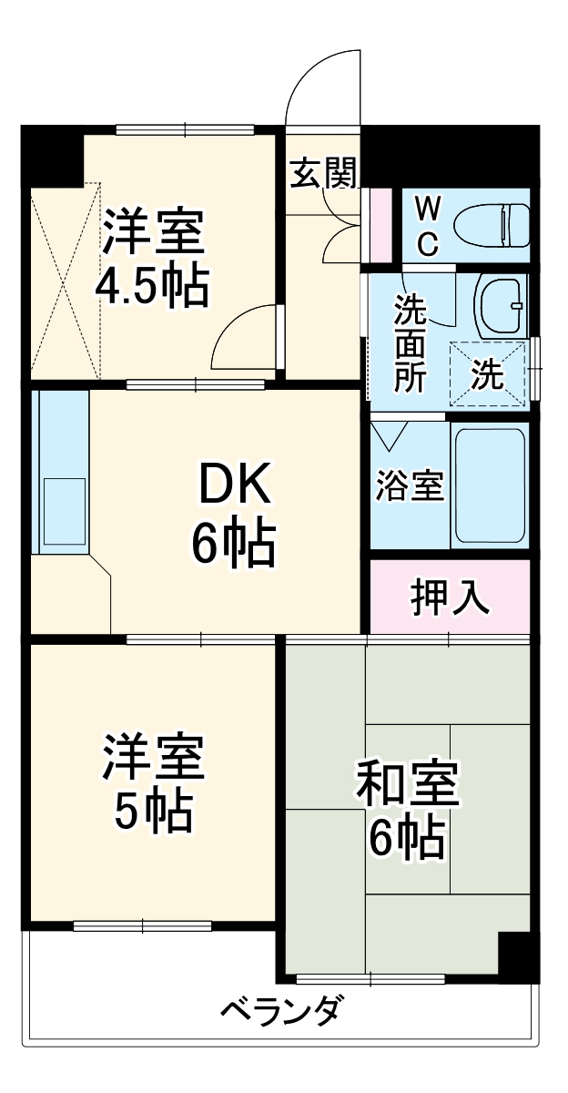 カルム越谷の間取り