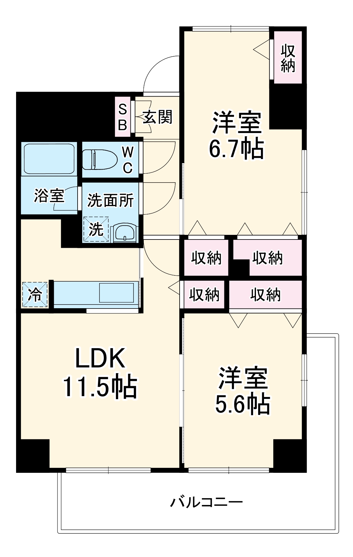 ラシュールフィリアの間取り