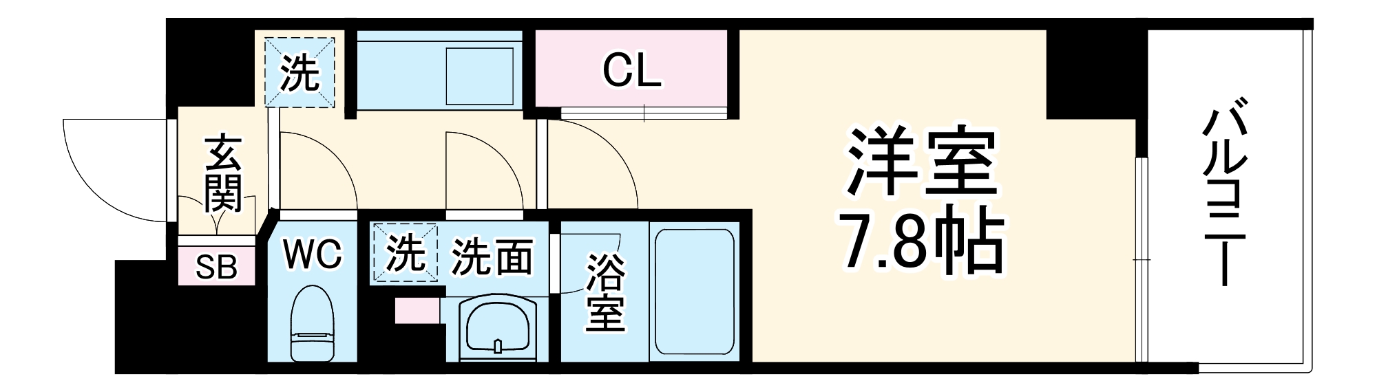 THE MUTUAL 江坂の間取り