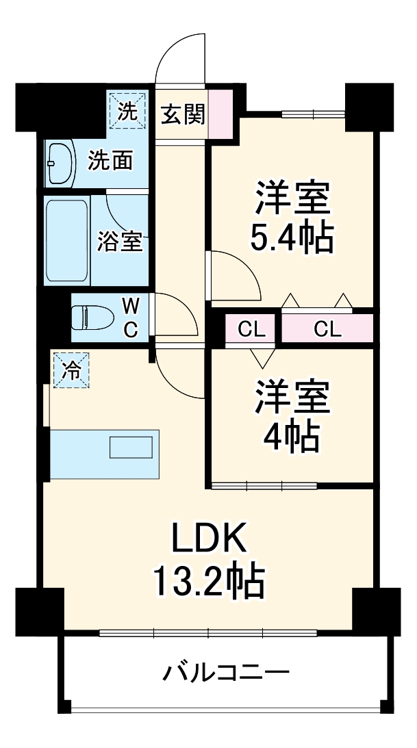キャッスルビュー玉造上町台の間取り