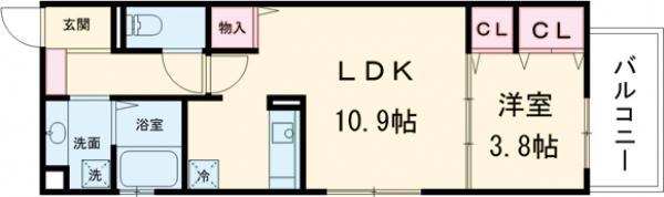 レストバレル上泉の間取り