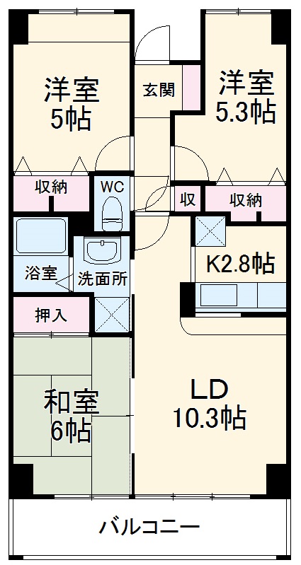 アルデールマンションの間取り
