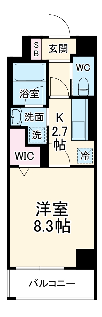 dwell常楽 朝日の間取り