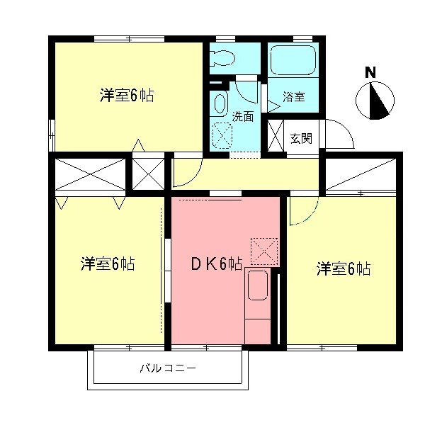 スカイプラザAの間取り