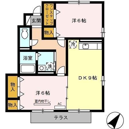 フルール B棟の間取り