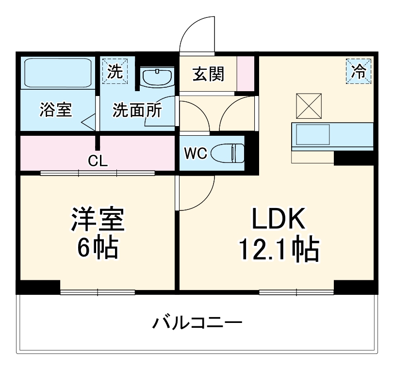 グランテージ海神Iの間取り