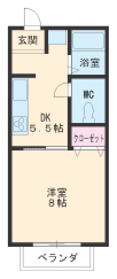 ハウスナカザワF棟の間取り