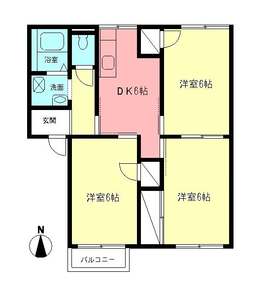 ロイヤルパレスAの間取り