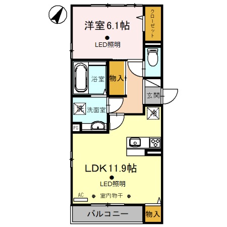 ピエール・リジエール Aの間取り