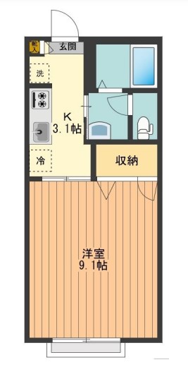 ソレーユＡ・02030号室の間取り