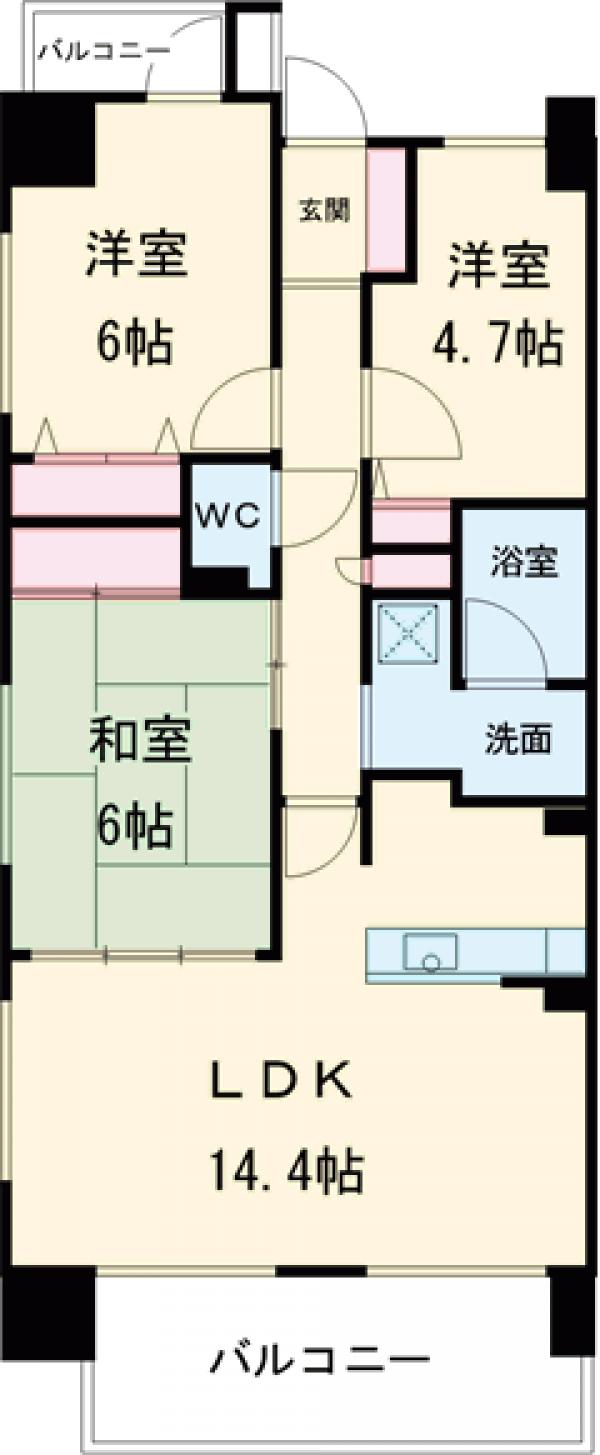 元今泉レジデンスの間取り