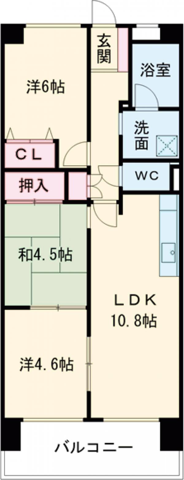 元今泉レジデンスの間取り