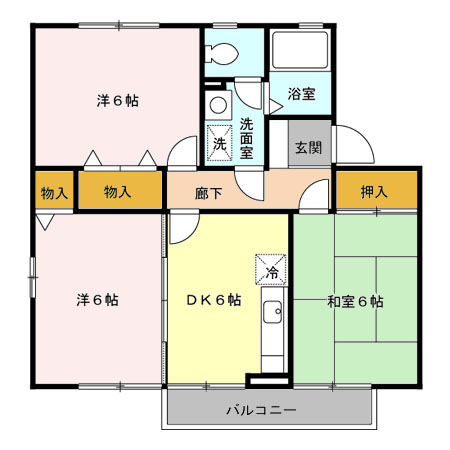 パークロイヤル Aの間取り