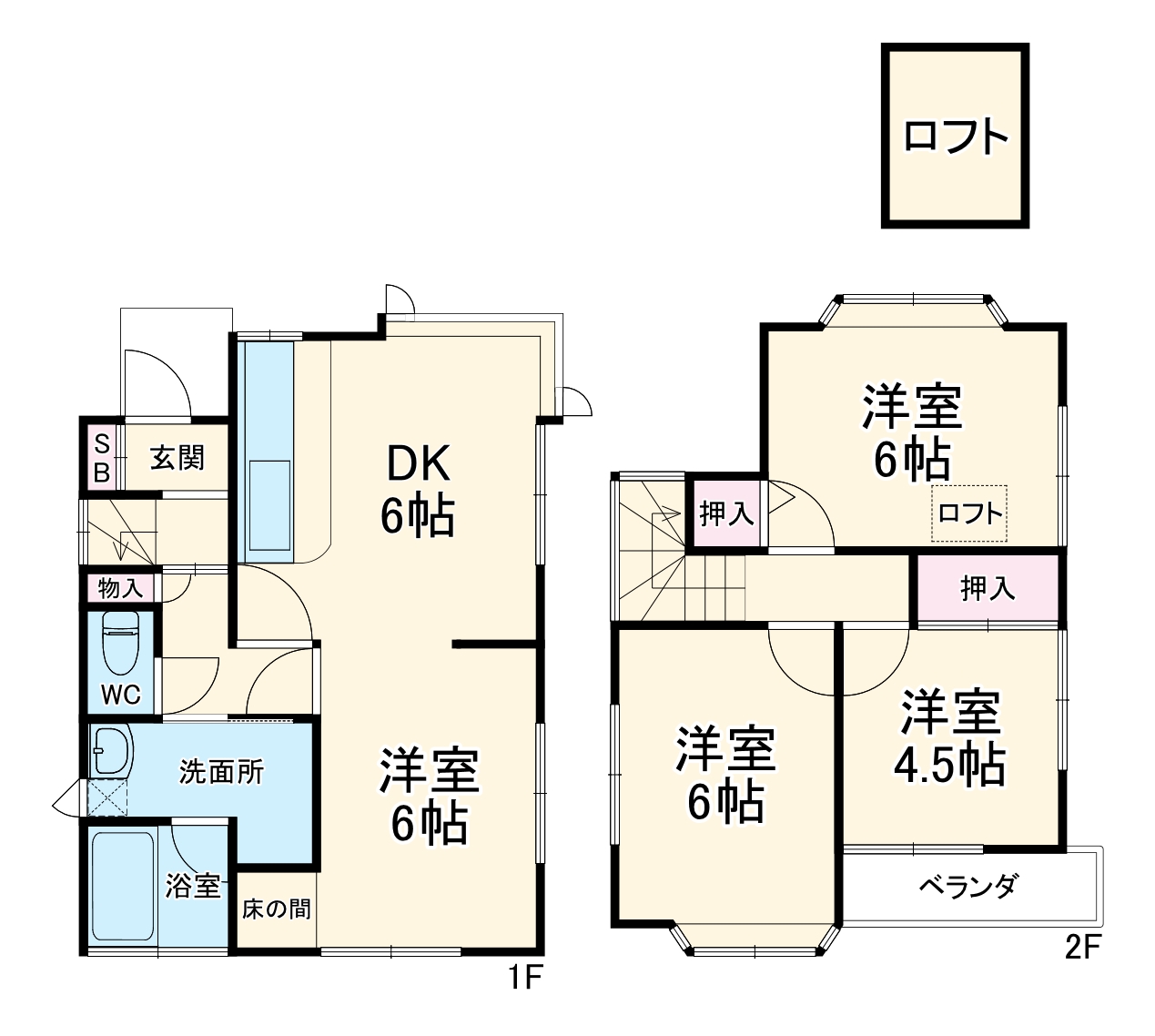 船橋市上山町2丁目住宅の間取り