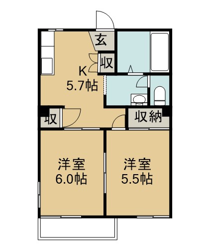 サニーサイドコートC棟の間取り